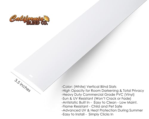 Arregla tus persianas verticales rotas con este pack de 2 lamas de PVC blanco de alta resistencia 4