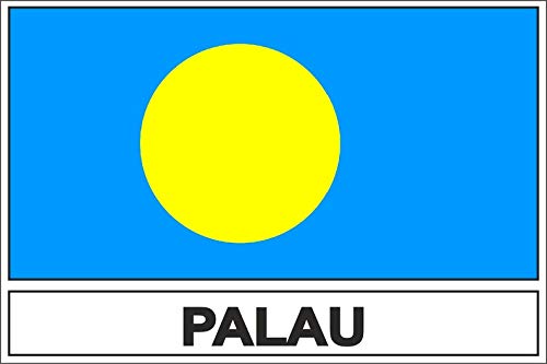 Akachafactory Autocollant Sticker Drapeau PAL Palaos