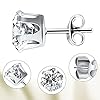 Studs Earrings for Women Mens, 6 Pair Stainless Steel Earrings Silver Stud Earrings Sets Cubic Zirconia Gifts Diamond Earrings Mens Earrings Studs Small Earrings for Women Men #3
