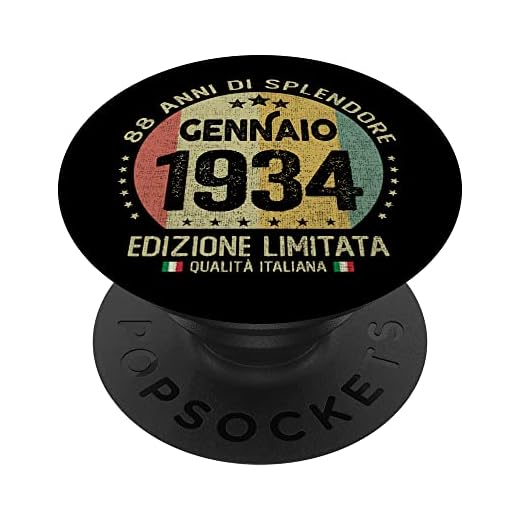 Vintage de enero 1934, abuelo para abuelo, regalo de 88 años, cumpleaños PopSockets PopGrip Intercambiable