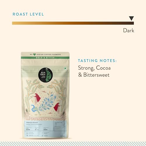 Blue Tokai Coffee Roasters French Roast - Dark Roast | French Press Coffee Grind 250g | 100% Arabica Beans | Specialty Coffee | Freshly Roasted Ground Coffee