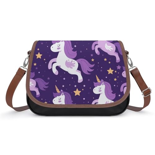 Sac à main licorne mauve : le cadeau mignon en cuir étanche