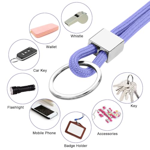 Vicloon Schlüsselband, Nylon Lanyards mit karabiner, Schlüsselbänder Umhängebänder mit Drehbarem Metallclip Abnehmbare Neck Lanyard Langes Handgelenk Paracord Schlüsselanhänger