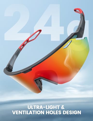 Image of Lamicall 24g Polarized Sports Sunglasses for Men Women - UV400 Protection Sun Glasses for Baseball Running Cycling Fishing