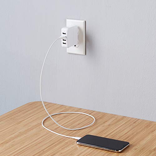 Image of AmazonBasics 40W 4-Port USB Wall Charger - White