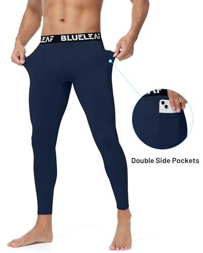 Blueleaf Men's Compression Pants Running Workout Leggings with Pockets Athletic Tights Base Layer for Basketball Sports4