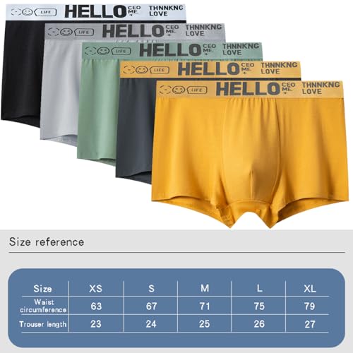 Men's 5 - Pack Colorful Underwear, Breathable, Durable & Comfortable with Hello Waistband Detail2