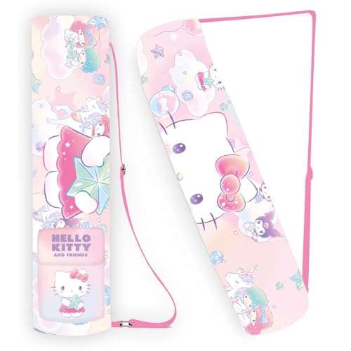 📏 DIMENSIONE IDEALE & COMPATIBILE : La borsa misura 65 cm di lunghezza e 15 cm di diametro. Compatibile con tutti i nostri tappetini Hello Kitty.