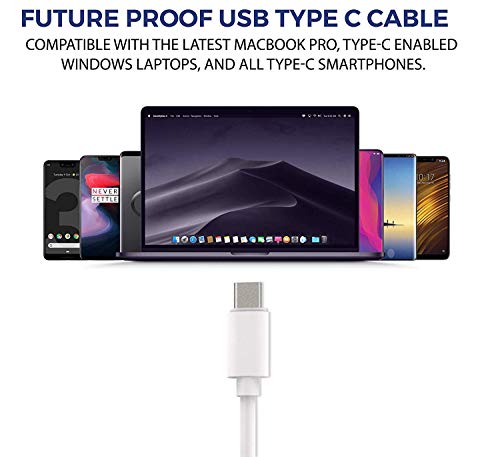 Image of Type-C USB Cable for Samsung Galaxy A70s / A 70 s USB Cable Original Like | Charger Cable | Rapid Quick Dash Fast Charging Cable | Data Sync Cable | Type C to USB-A Cable (3.1 Amp, 1 Meter /3.2 Feet, TC2, White)