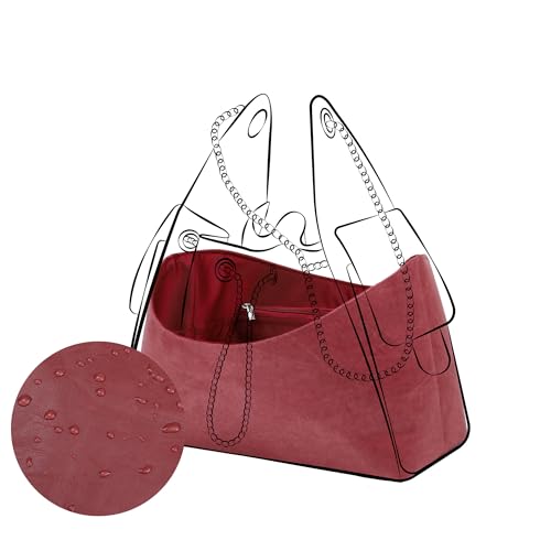 DGAZ Bolsa organizadora leve para bolsas Chanel 25C Hobo, seda e DupontPaper interna para bolsa de luxo (pequena, vinho)