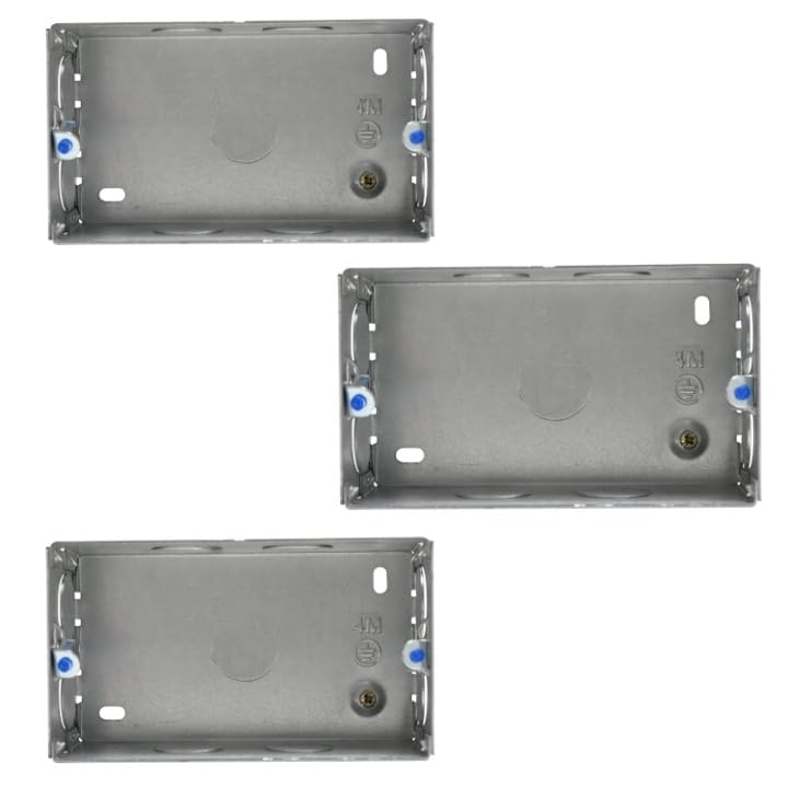 Concealed GI Sheet Metal Modular Junction Box, 4 Module, 20 Gauge, Rustproof Electrical Box (Pack of 2)-image-26