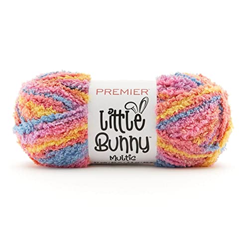 Premier Yarns Little Bunny Yarn Bulky Weight Plush Knitting and Crocheting Yarn 100% Polyester Cotton Candy 3.5 oz 109 yards product thumbnail 11