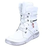 kacper pietras Flach Kacper Damen Schnürstiefel Weiß Materialmix 38