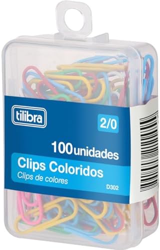 Tilibra - Clips 29mm D302 Cores Sortidas 100 Unidades - 1 un