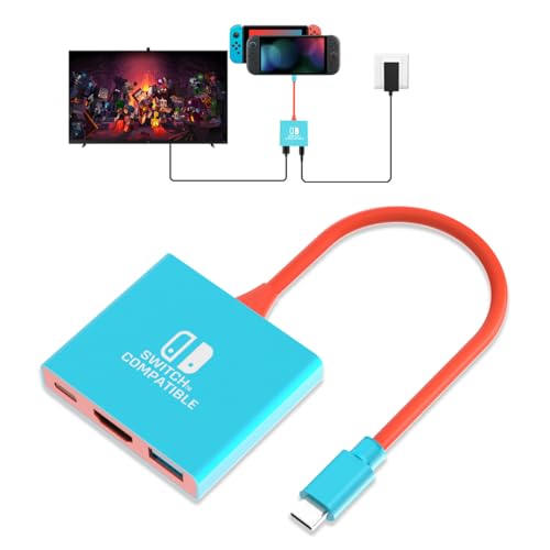 Image of Switch 2 Docking Station for Nintendo,Switch 2 Dock Adapter Compatible Nintendo Switch2 /OLED /Steam Deck Support 4K60HZ TV Dock Mode with HDMI2.0,Switch Docking Station for Nintendo Switch2 /1