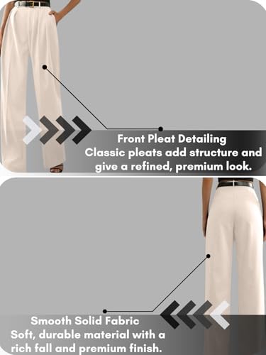 Image of GRECIILOOKS Trousers for Woman | Womens High Rise High Waist Flared Korean Style | Formal Pant for Women Office Wear| Track Pants for Womans Elegant for College & Events (Available in Plus Size)