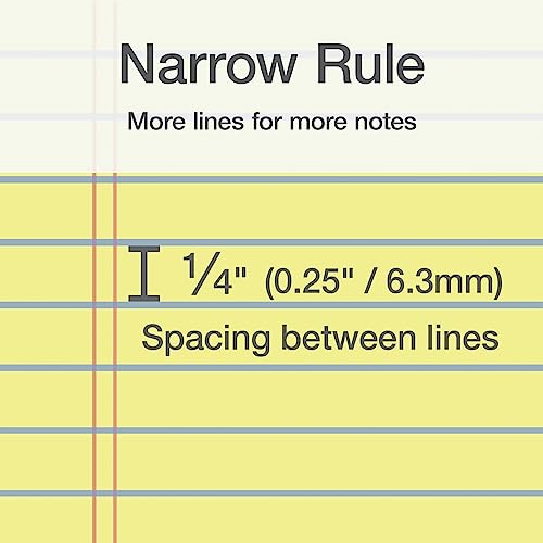 Oxford Legal Pads, 5 x 8 Inch, Narrow Ruled, Yellow Paper, 50 Sheets per Pad, 12-Pack Notepads for Lists, Notes, and Daily Tasks, Compact Size, Double-Sided Writing Pages image 1