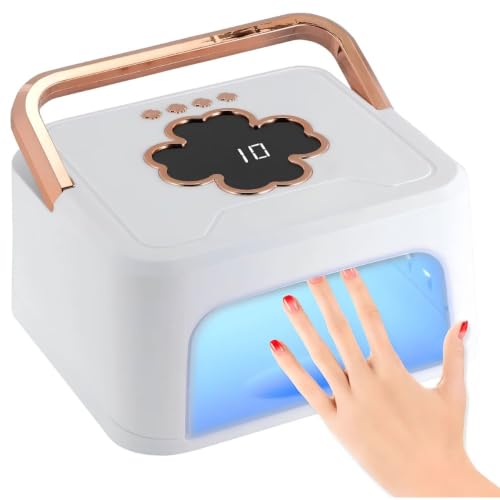 Image of THR3E STROKES Professional Intelligent LED Automatic Sensor LED UV Nail Dryer Nail Curing Nail Art Lamp Manicure Pedicure Tool Gel Based Nail Polish for All Kind of Nail Paints (228W L1)