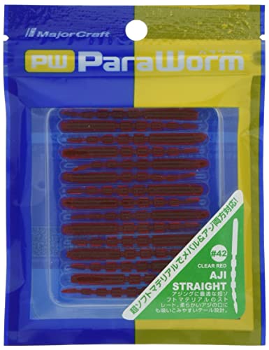 メジャークラフト ルアー ワーム パラワーム アジストレート イカナゴ #42 クリアレッド PW-AJI 1枚目