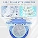 Elevon Mini Spin Dryer Portable Washing Machine, Compact Laundry for Home, Apartment, RV, Blue