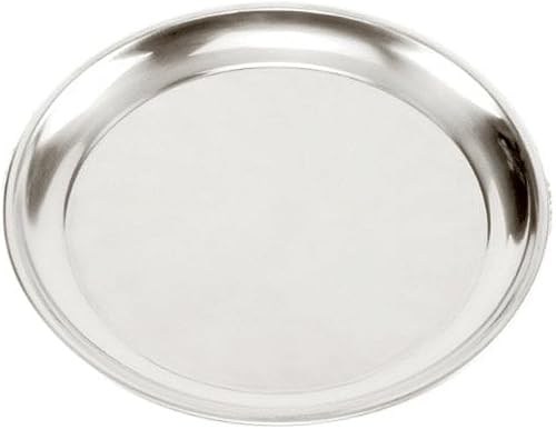 Norpro Bandeja para pizza de acero inoxidable, 13-1/2 pulgadas, 13.5 pulgadas, plata