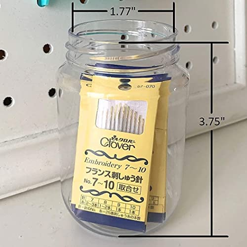 image for WORLD AXIOM Tall Pegboard Accessories Organizer Storage Jars - Large S