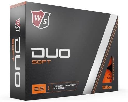 Wilson Staff 2023 Duo Soft Orange Monogram Golf Balls