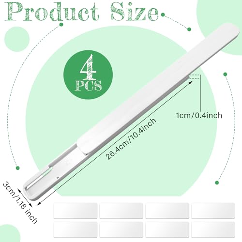 CroBlissful 4 Pcs Adhesive Sliders for Cabinets Pull Out Drawer Organizer Accessories Basket Office Glide Cabinet Tracks Runner Adhesive Drawer Slides Pull Out Replace Guide Rail for Back to School - Image 2