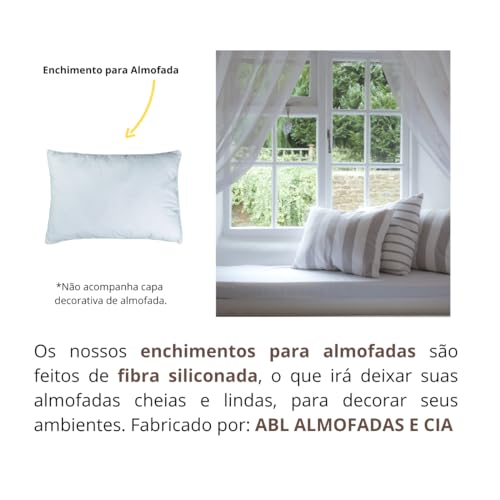 Enchimento Para Almofada Fibra Siliconada 30x50 cm Unidade