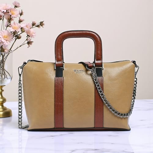 Image of EXOTIC Solid Pattern Elegance Hand Bag For Women | Chain Handle | Shopping Bag | Occasional Bag | Perfect for Gift