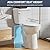 Two Piece Toilet with ADA Height, Ceramic Bowl and Locking PP Lid - Side Push Handle, Elongated, CUPC Certified, Water Efficient 1.28 GPF, Modern Design
