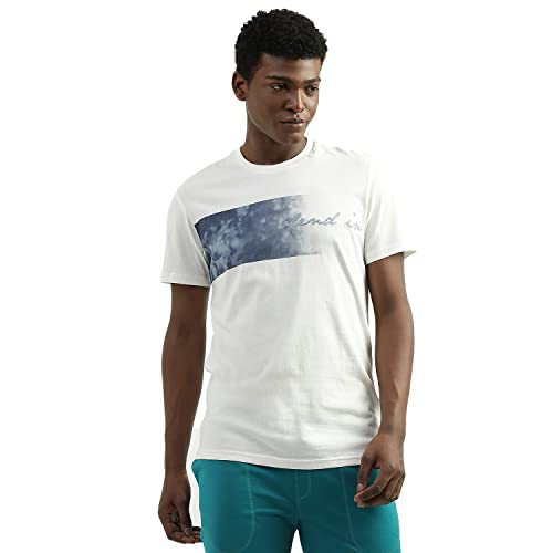 Image of UNITED COLORS OF BENETTON Men's Cotton Printed Regular Fit T-Shirt
