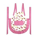 FirstKitchen Apron for Women with Pockets, Extra Long Ties, Cupcake Apron, Perfect for Kitchen Cooking, Baking and Gardening, 29 x 21-inch(Adult Women)