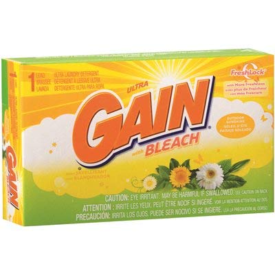 Gain With Bleach Powder Detergent Case of 156 1 Load Coin Vending Laundry Detergent