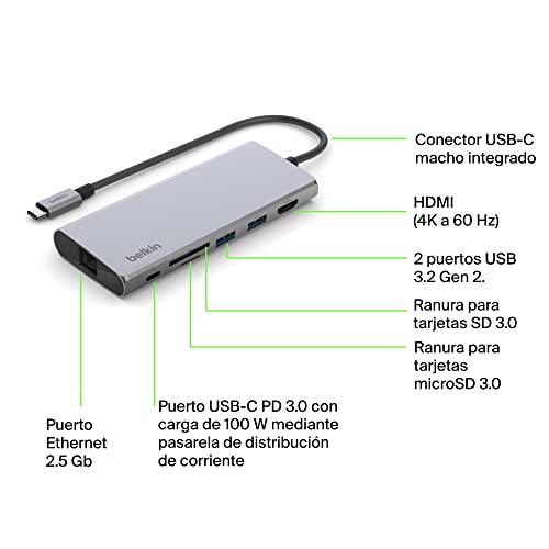 Hub USB-C Premium para iPad Pro y MacBook con tecnología Power Delivery 2