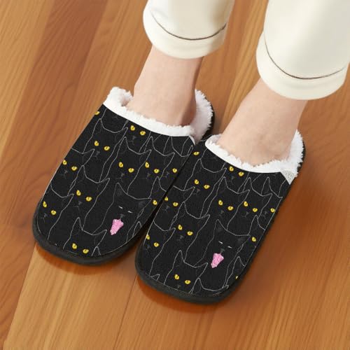 Halloween Cozy Slippers for Women Men Funny Pumpkin Ghost Spooky Spider Web Skeleton Bat Skull Witch Slipper Winter Slip on Cozy Memory Foam House Shoes Indoor and Outdoor School Supplies3