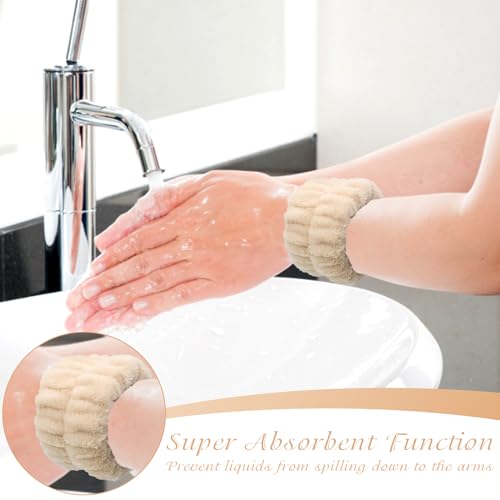 ZOCONE 6 Pcs Cute Makeup Headband Set, Cow Ears Headband Face Wash Wristbands Elastic Skincare Headband, Animal Headband Cow Face Wash Headband for Women Creative Hair Accessories for Beauty Sports - Image 4