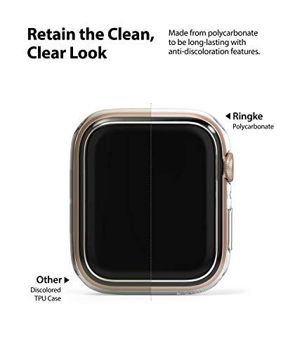Image of Ringke Slim Case Compatible with Apple Watch Series 6 /5 / 4 / SE 44mm (2 Pack) - Clear