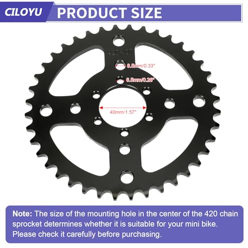 Image of 420 Sprocket 40T 40mm Bore Replacement for Coleman BT200X CT200U-EX CT200U CT100U CC100X Baja MB165 Doodlebug DB30 TrailMaster MB200 Motovox MBX10 Mini Bike Predator 212 196cc Engine Parts