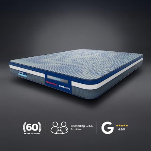 Image of Duroflex Duropedic Airboost 3.8 BI Pro Mattress |3X Breathable |Medium Firm Orthopedic Mattress with Neo Latex & 3-Zone Pocket Spring |NHA Approved |King Size Bed Mattress (78x70x8 Inch)