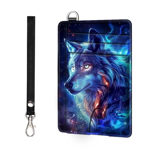 Slim Wallet Credit Card Protector Rfid Blocking Sleeves, Blue Wolf Ultimate Protection for Credit Cards, Passport, and Money,Sleek and Stylish Design for Men and Women