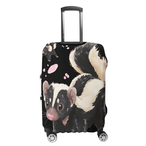 Skunk Pinknose Luggage Covers Washable Travel Suitcase Cover Elastic Baggage Protector4