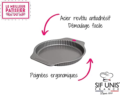 SIF UNIS 905 Le Meilleur Pâtissier X France Kit Diameter 28 cm, Dough Cutter and Silicone Brush, Baking Utensils - Image 2