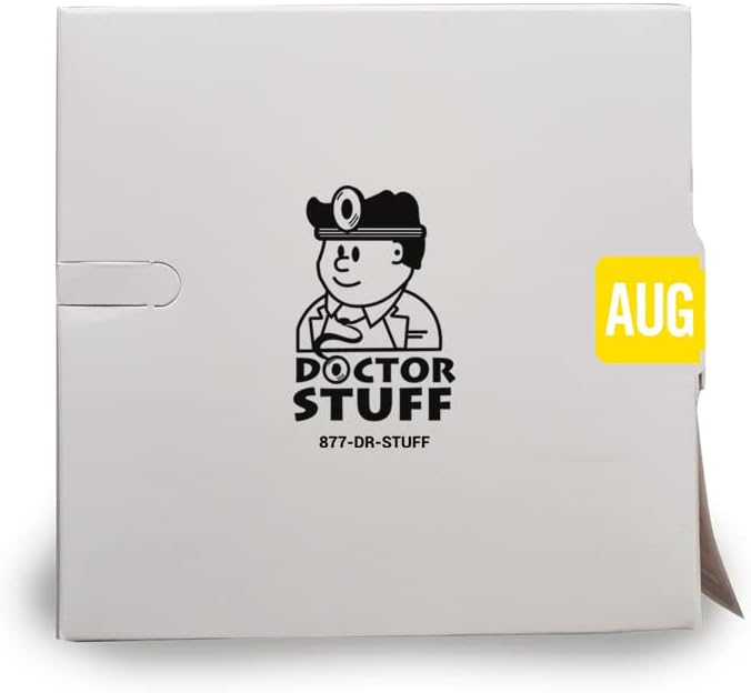 Doctor Stuff - File Folder Month Labels, August, Tab Products 1279 Match - A1279 Series Stickers, Yellow, 1/2" x 1", 1000/Roll