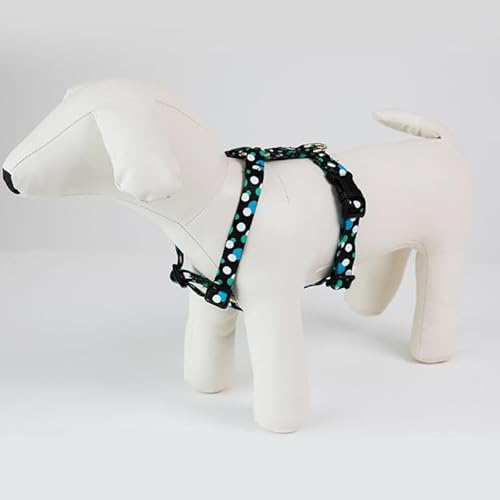 日本製 犬 犬用 ハーネス 単品 カラフル かわいい おしゃれ 犬具 胴輪 小型犬 中型犬 ペット ペットグッズ 犬用品 ナコルドッグ (DotsBlue, L)