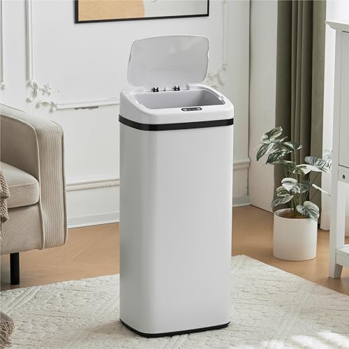 オーエスジェイ(OSJ) ゴミ箱 45l センサー全自動開閉式ゴミ箱 45L シルバー 34Lx24Wx73Hcm 手を使わず開けられる シルバー