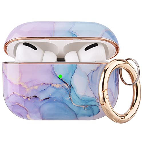 Oleband Airpods Pro 2 Case 2022 With Cute Pattern,Hard Protective Cover For Apple Air Pod Pro 2Nd Generation Case,Led Visible,Ipods Pro 2 Case For Women And Girls,Watercolor Marble #TOP5