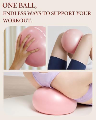 Trideer 9 Inch Pilates Ball with Inflation Straw, Small Exercise Yoga Ball - image 6