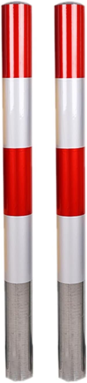 GTHTUHFD 2 Pack Ground Traffic Delineator Posts To Prevent Driveway Blockage, Reflective Road Safety Cones For Parking Lot, Shed Base, Rv Camper & Sidewalk,Dia 76mm/3 in-L- 100cm/40 in