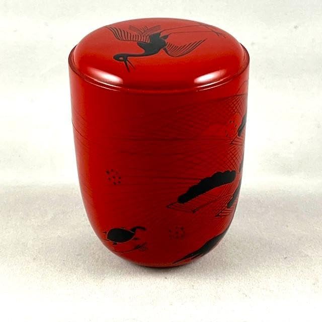 Amazon.co.jp: 曙棗 朱塗 塗師「井筒寛斎」 精中好 玄玄斎好 共
